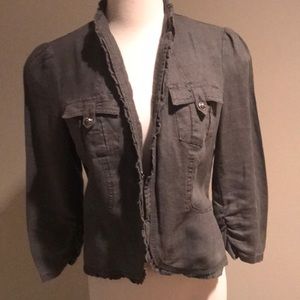 INC Charcoal Gray cropped jacket
